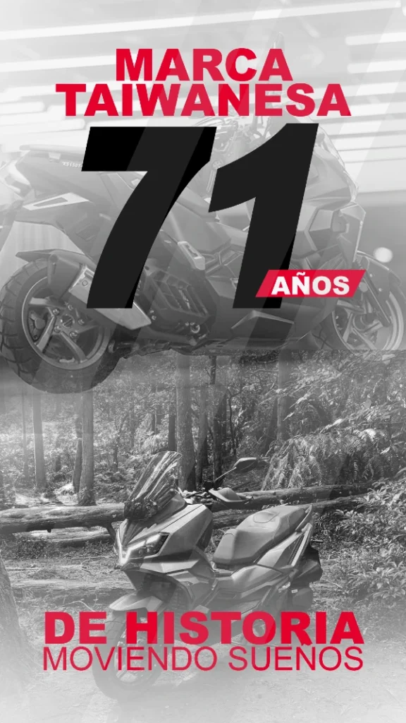 Presencia de motos sym durante 71 años de historia
