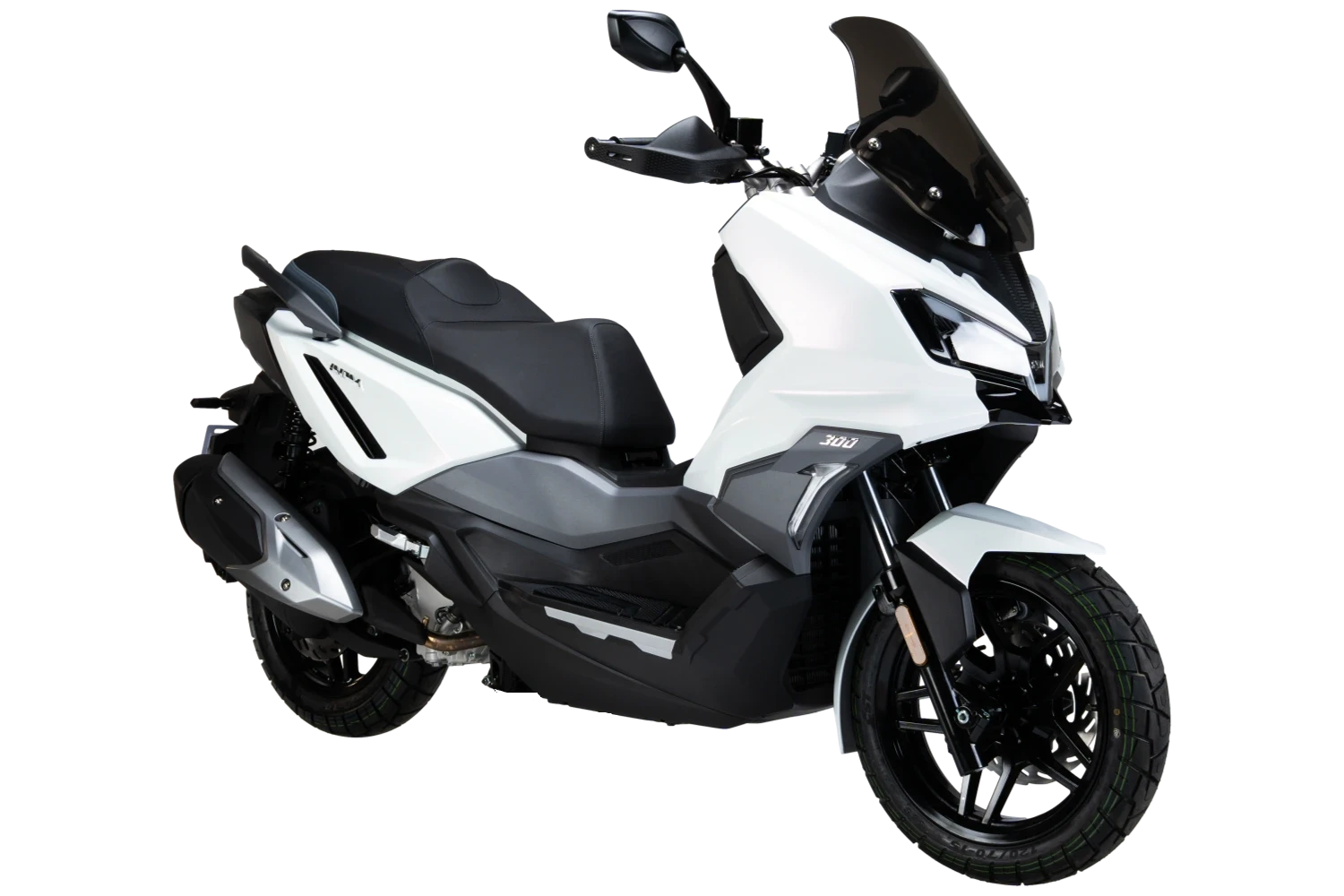 motoccicleta sym scooter adxtg 300 color blanco