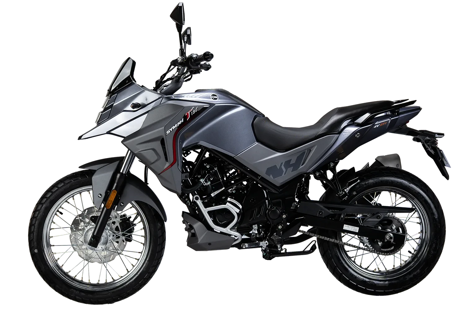 motoccicleta sym doble proposito enduro nh trazer 190 color gris