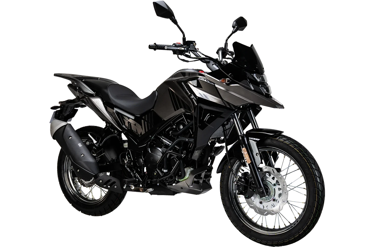 motoccicleta sym doble proposito enduro nh trazer 300 color negra